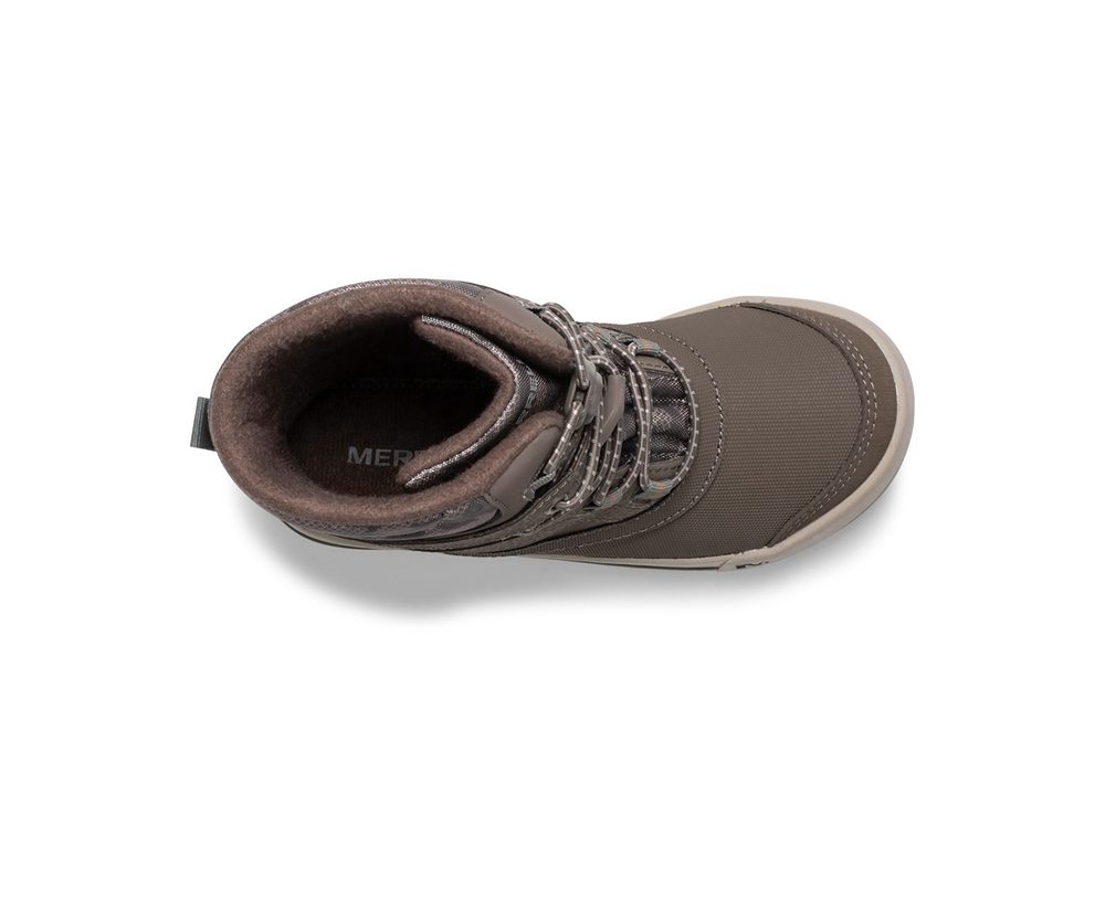 Merrell Boots Brown - Snow Bank 2.0 - Kids 08DXAVZSO